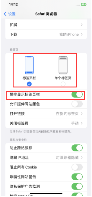 兴义苹果手机维修分享Safari浏览器如何切换标签栏位置 